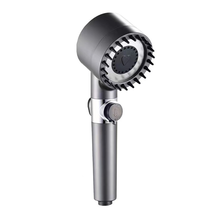 High pressure 3 mode Adjustable Spray Shower Head with Massage Brush Filter Rain Shower Faucet Bathroom Accessories