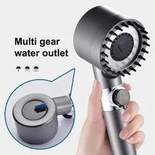 High pressure 3 mode Adjustable Spray Shower Head with Massage Brush Filter Rain Shower Faucet Bathroom Accessories