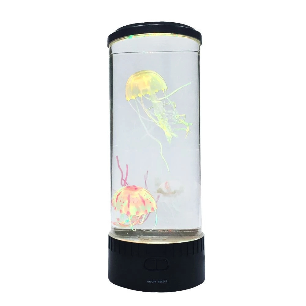 LED tower Jellyfish lamp with night light USB Mood Desk Bedside Lamp Fantasy Aquarium Hypnotic Color Home Decor