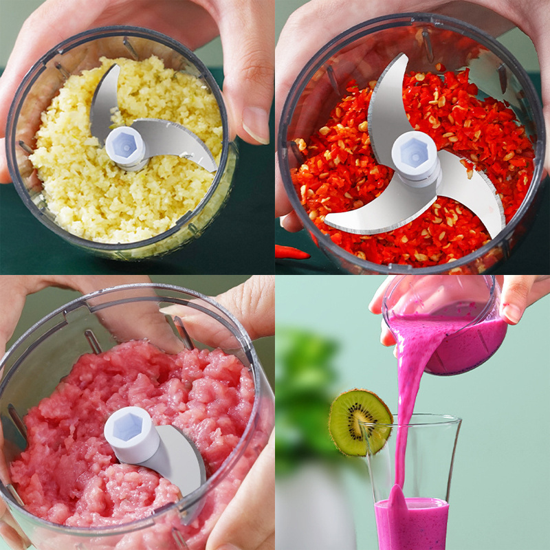 Mini Crushed Garlic Masher Machine Electric Garlic Food Vegetable Chopper Squeezer Meat Grinder For Kitchen Gadget