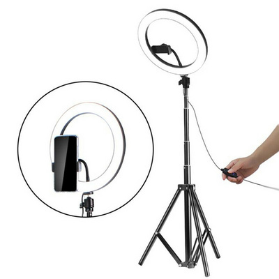 Youtube /Tiktok Makeup Live Photography Video Camera Studio 10 Inch ring light Led with tripod stand phone holder USB Ring Lamp