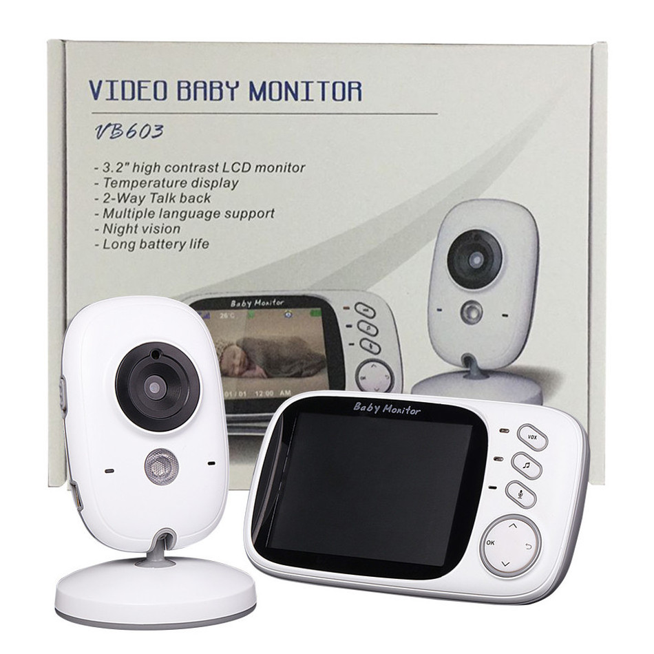 VB603 baby monitor 2.4GHz 3.2 inch LCD Display Wireless babyfoon Monitor 2 Way Audio Nanny Babysitter Baby Sleep monitor