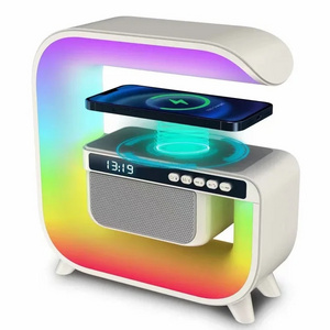 G3 Speaker Smart Stage Light Wireless Fast Charging Seven Colors Wake-Up Light wireless charger with Speaker RGB led light