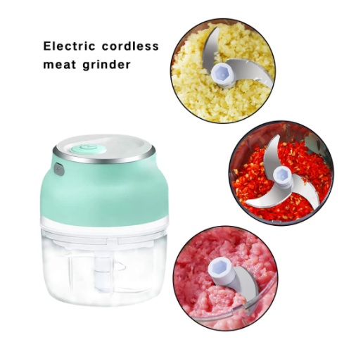 Mini Crushed Garlic Masher Machine Electric Garlic Food Vegetable Chopper Squeezer Meat Grinder For Kitchen Gadget