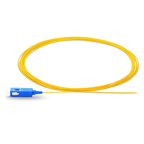 Simplex 9/125 Single Mode Fiber Optic Pigtail SC/UPC Connector, 0.9 mm PVC/ LSZH Outer Jacket