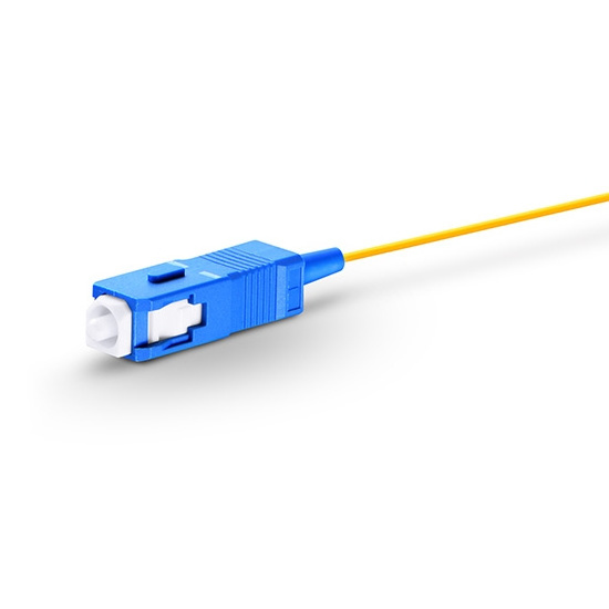 Simplex 9/125 Single Mode Fiber Optic Pigtail SC/UPC Connector, 0.9 mm PVC/ LSZH Outer Jacket