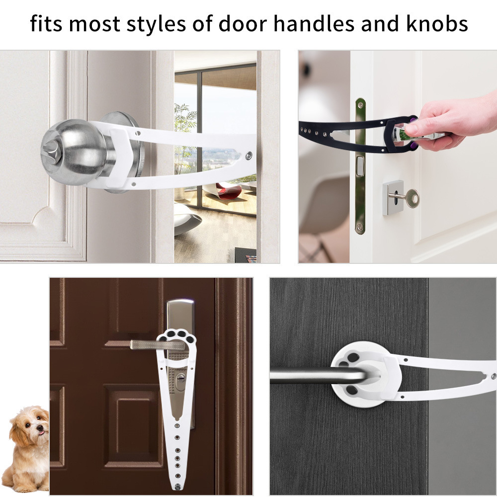 Adjustable Door Buddy Cat Door Latch Stopper Door Strap For Cats To Dog Proof & Keep Dog Out