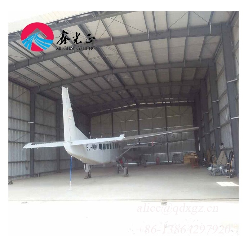 Modern Prefab Steel Structure Building Steel Warehouse/Workshop/Aircraft Hangar/Office Building Material Construction