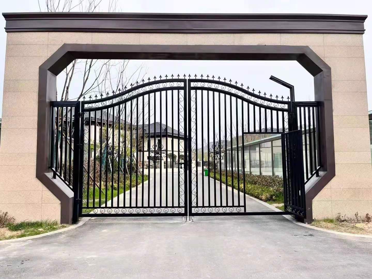 BX latest main gate designs wrought iron driveway swing gate