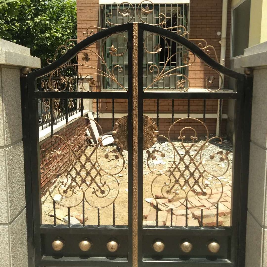 power coating steel doors wrought iron main gate designs single door or double gates