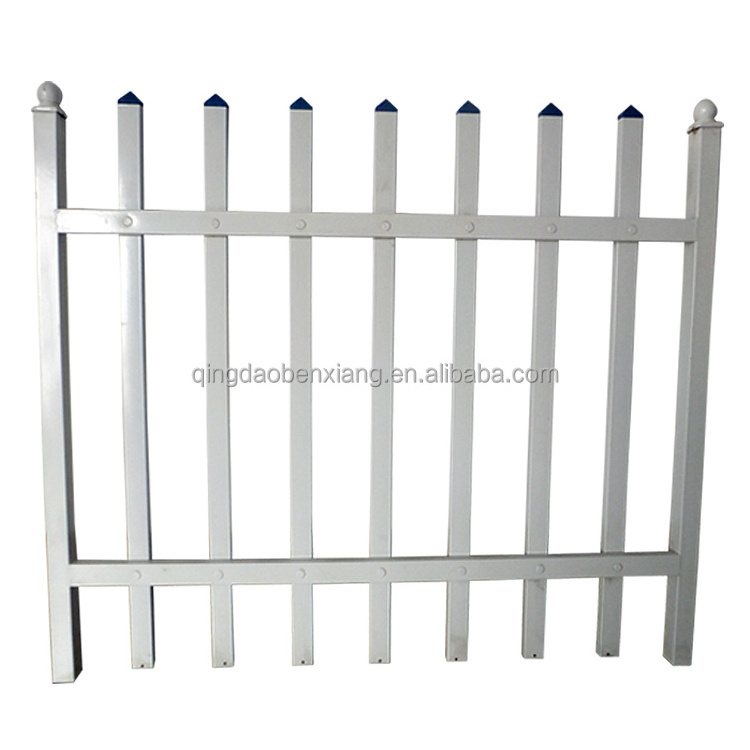 China manufacturer modern iron fence metal doors iron main gate designs galvanized power coating steel fences