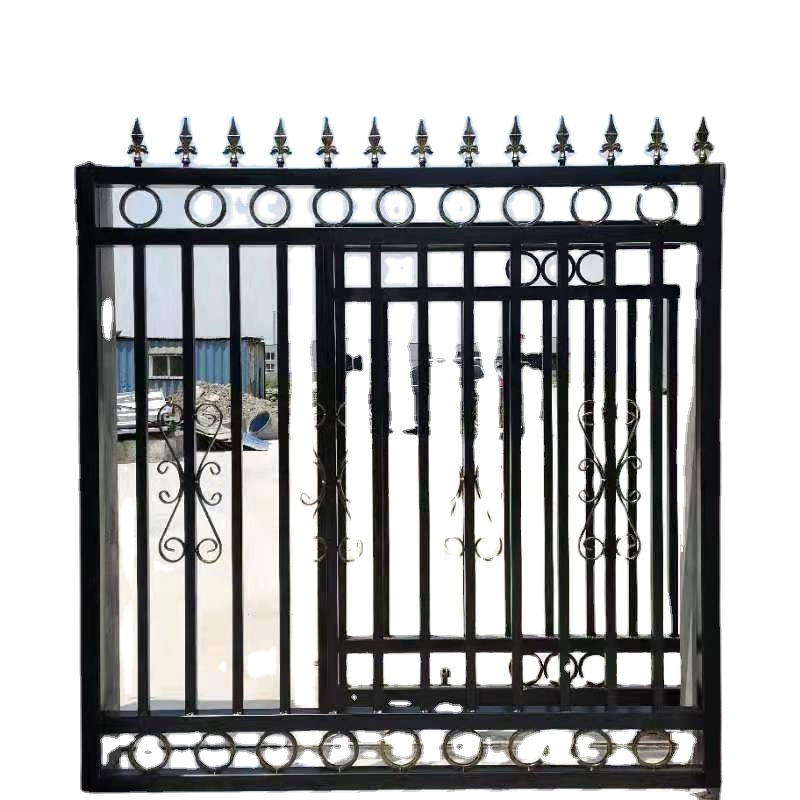 Gate Designs and Garden Arch Steel Doors Wrought Iron Modern Retractable Customized Color Painting