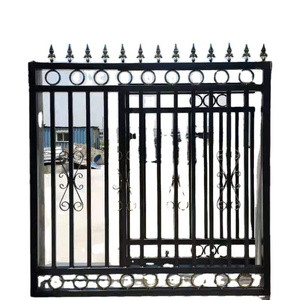 Gate Designs and Garden Arch Steel Doors Wrought Iron Modern Retractable Customized Color Painting