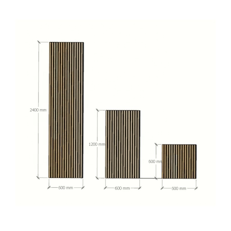 BIZ Eco-friendly Environmental Grade E0 Wooden Slats Akupanel Sound Proof Wall Panels for Ceiling and Wall Panel