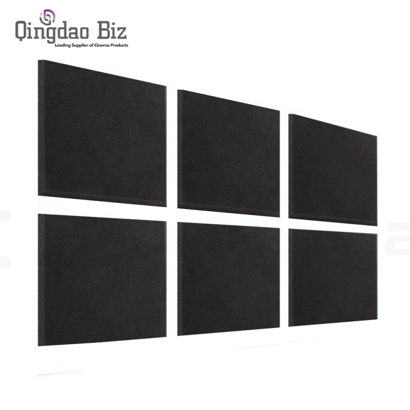 BIZ 600*600mm 600*1200mm Black White Fireproof Cinema Acoustic Ceiling tiles soundproof ceiling fiberglass ceiling