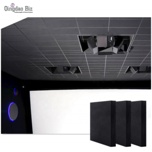 BIZ 2x4 A Class Black Color Fireproof Moisture Proof Fiberglass Ceiling Tile for Cinema and Theater