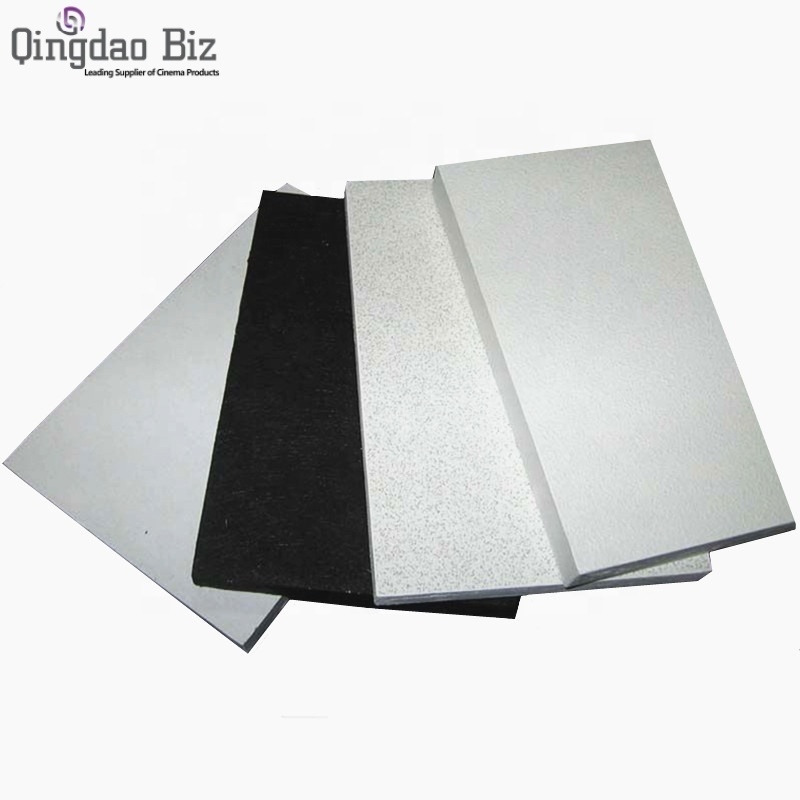 BIZ 2x4 A Class Black Color Fireproof Moisture Proof Fiberglass Ceiling Tile for Cinema and Theater