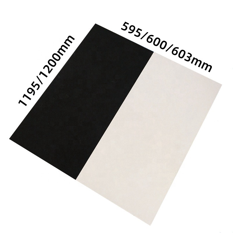 BIZ black white fireproof fiberglass acoustic sound absorbing drop ceiling tile for cinema