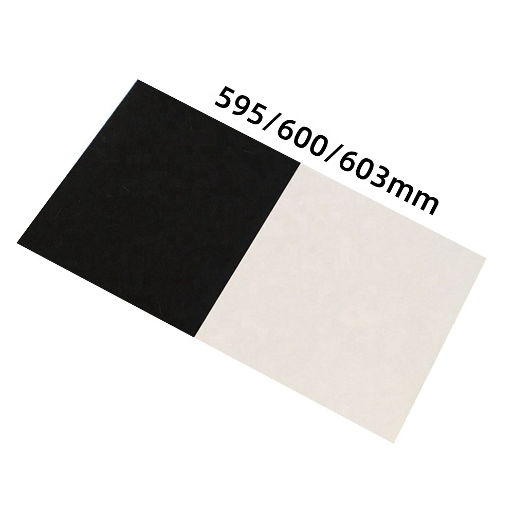 BIZ black white fireproof fiberglass acoustic sound absorbing drop ceiling tile for cinema