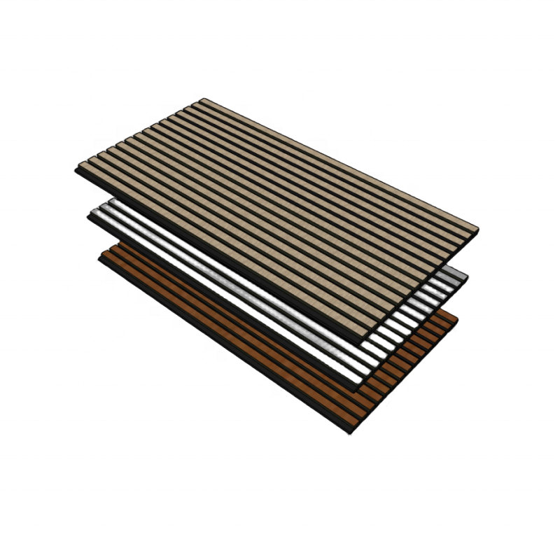 BIZ competitive price slatted wooden acoustic panel panels sound absorbing for wall decoration