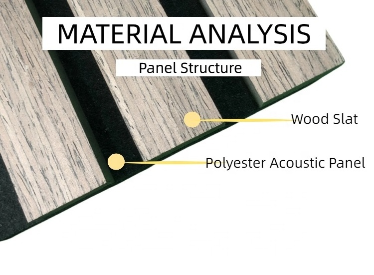 BIZ wood slat finish studio akupanel sound absorbing akustic paneling wall wooden slatted soundproof acoustic panel for office