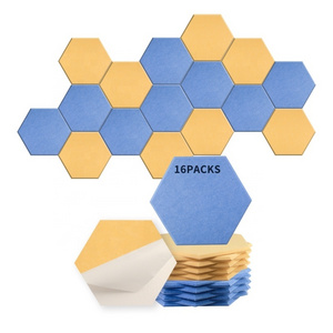 BIZ polyester felt hexagonal shape acoustic panels hexagonal acoustic panel self adhesive wall decor