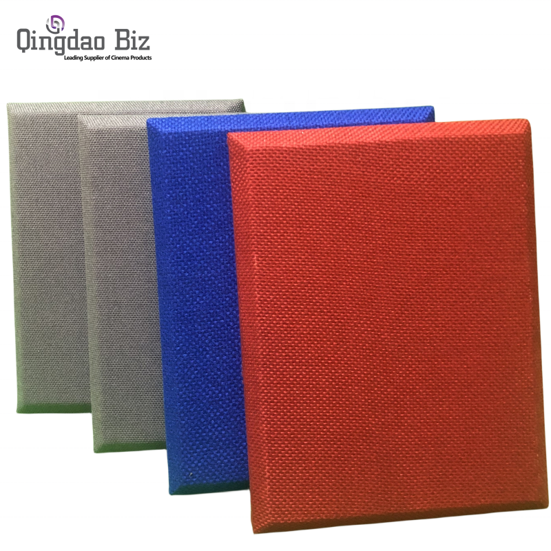 decorative noise reduce fiberglass core flame retardant acoustical fabric wrapped acoustic wall panel for cinema