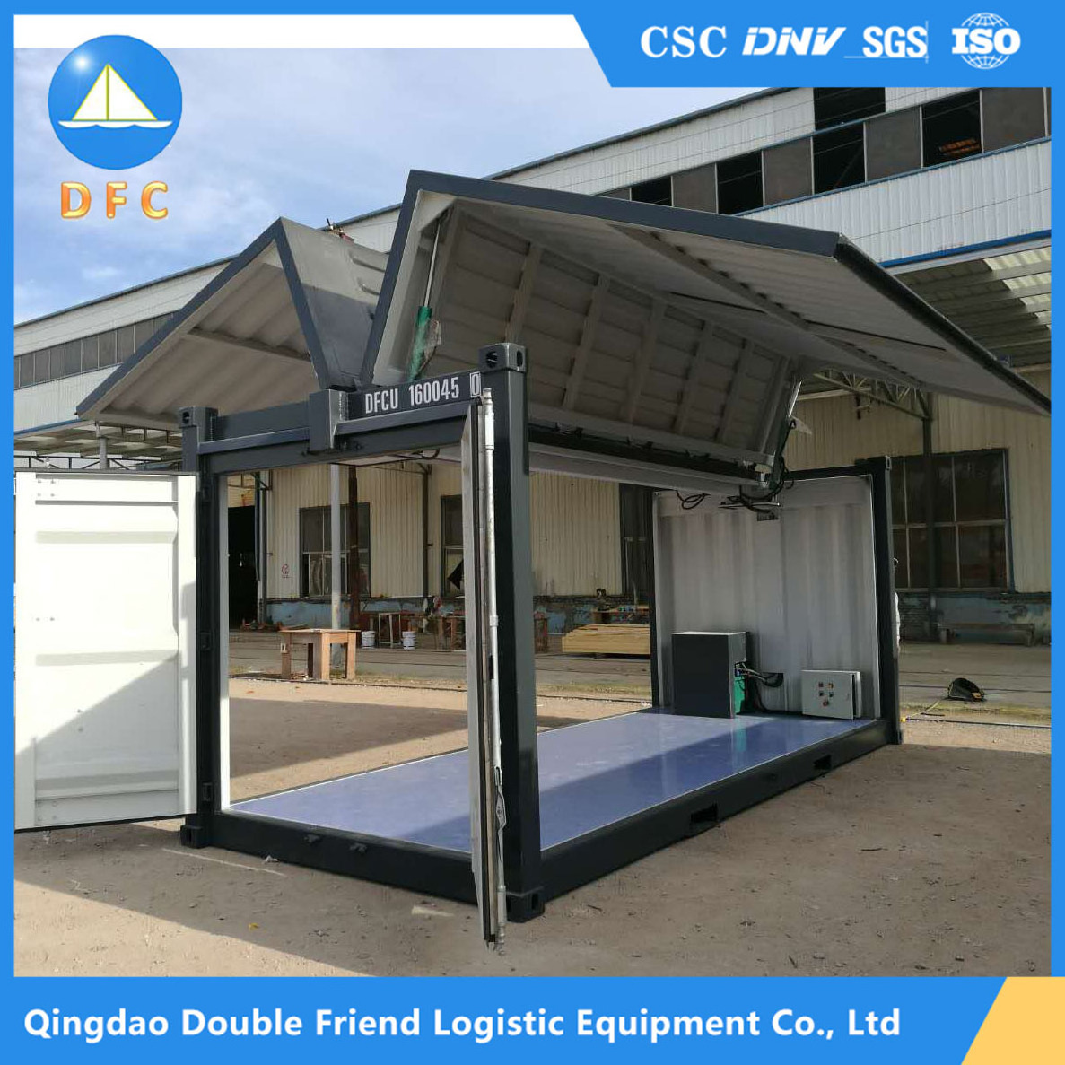 Professional Manufacturer Heavy-Duty Steel Shipping Container Steel Structure Hydraulic Opening Container