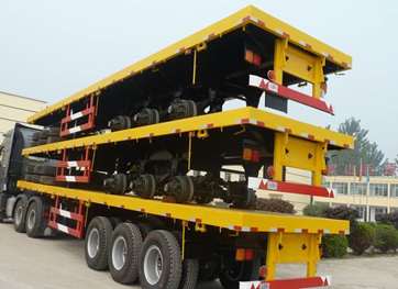 low price 4 axle 40ft container flat bed semi trailer truck and trailer dimensions 40ft flatbed trailer