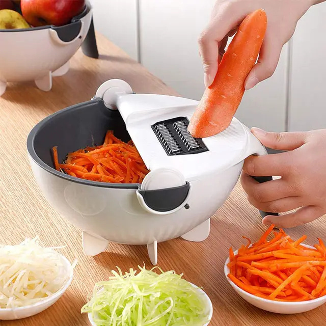 Multifunctional Manual Vegetable Cutter Slicer 9 in 1 Vegetable Fruits Cutter