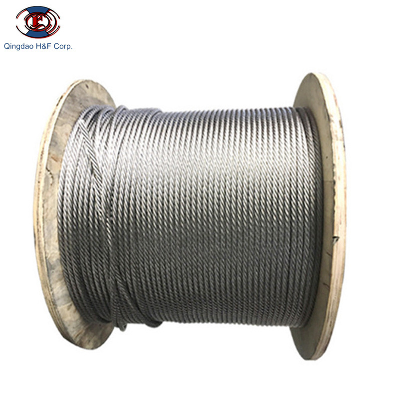 HF 6x19 7x19 6x24 fc galvanized steel wire rope 6mm-40mm