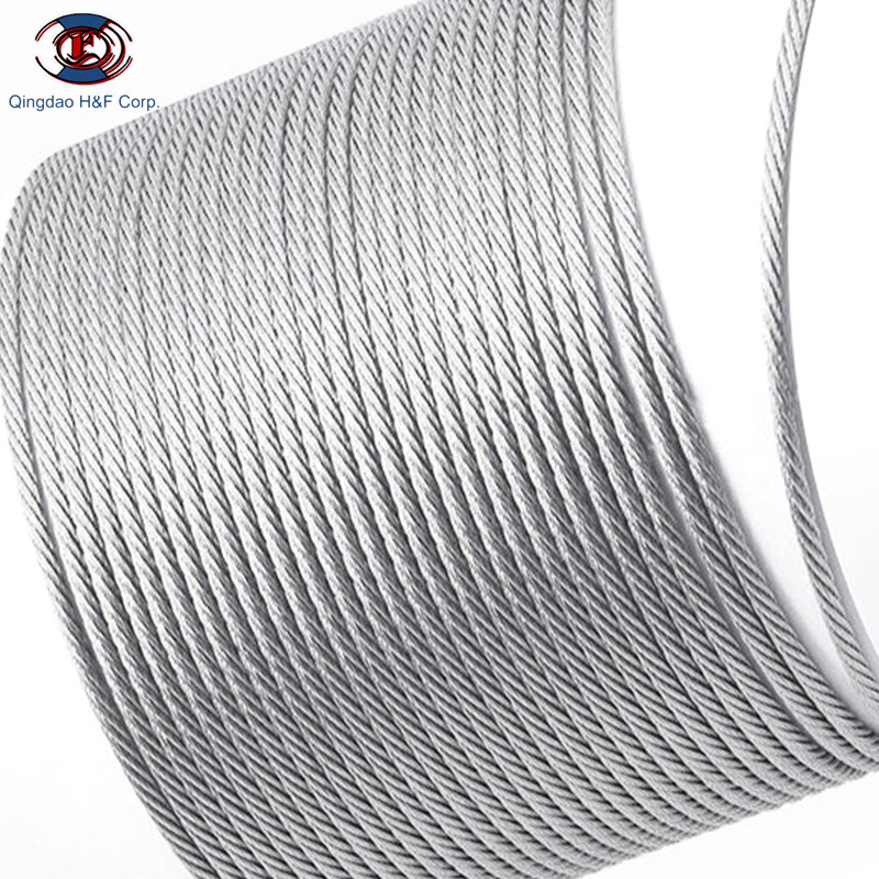 HF 6x19 7x19 6x24 fc galvanized steel wire rope 6mm-40mm