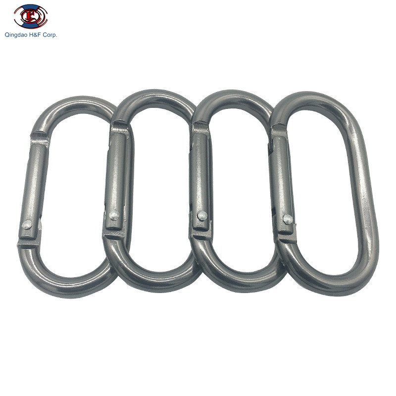 HF 316 stainless steel oval climbing carabiner snap screw hook