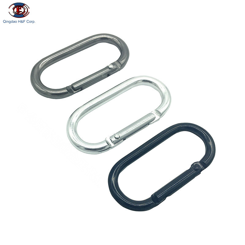 HF 316 stainless steel oval climbing carabiner snap screw hook