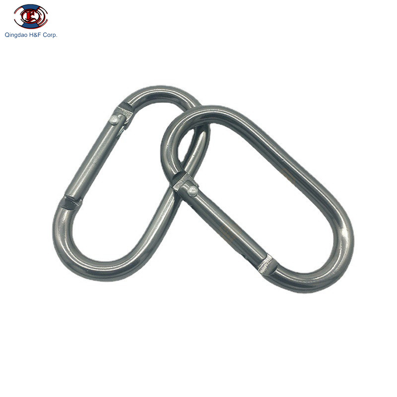 HF 316 stainless steel oval climbing carabiner snap screw hook