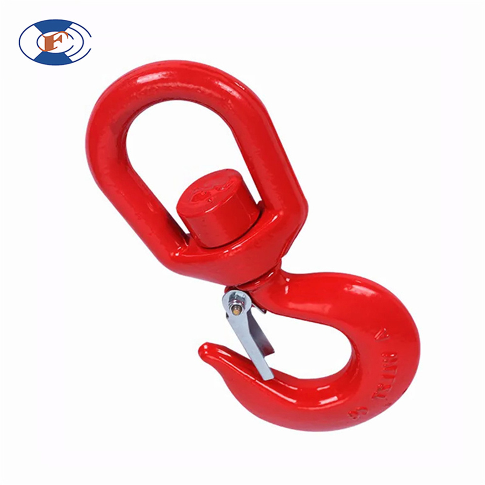 HF Grade 80 Swivel Hook w Safety Latch Lifting Sling Slip Rigging heavy lifting swivel hook