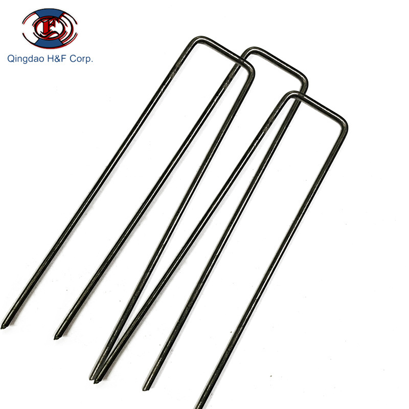 Galvanized Sod Staples Heavy Duty U Shaped Garden Securing Pegs Ground Stakes Nails Spikes For Artificial Grass Landscape