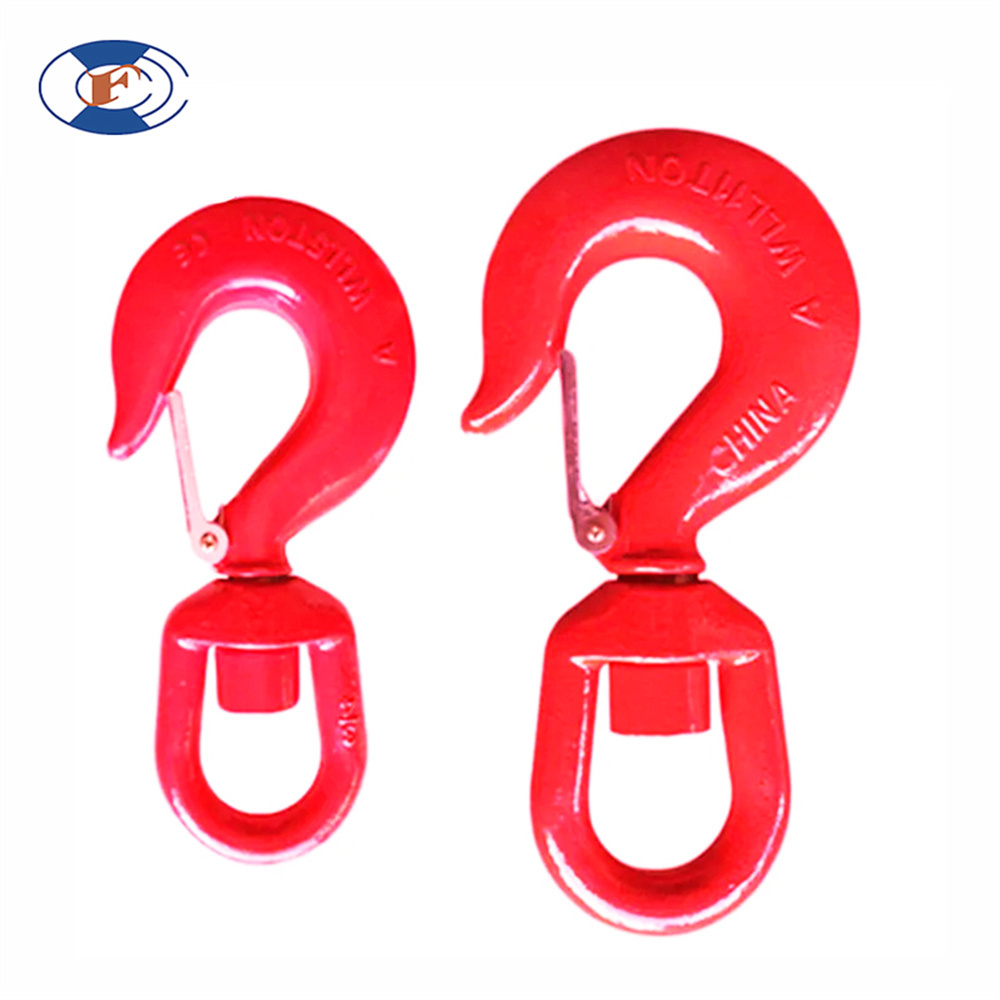 HF Grade 80 Swivel Hook w Safety Latch Lifting Sling Slip Rigging heavy lifting swivel hook