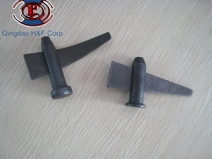 Aluminum form wedge round pin/curved wedge/straight wedge used with wall ties in aluminum forming system