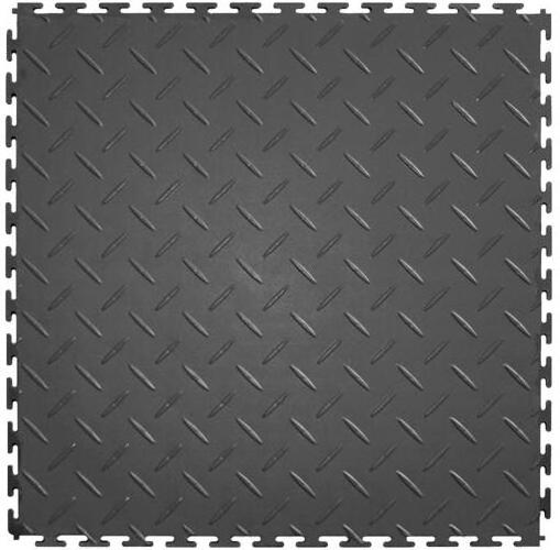 top diamond/checker plate pvc interlocking motorcycle workshop floor tiles vinyl plastic flooring for car garage/showroom 6.5mm