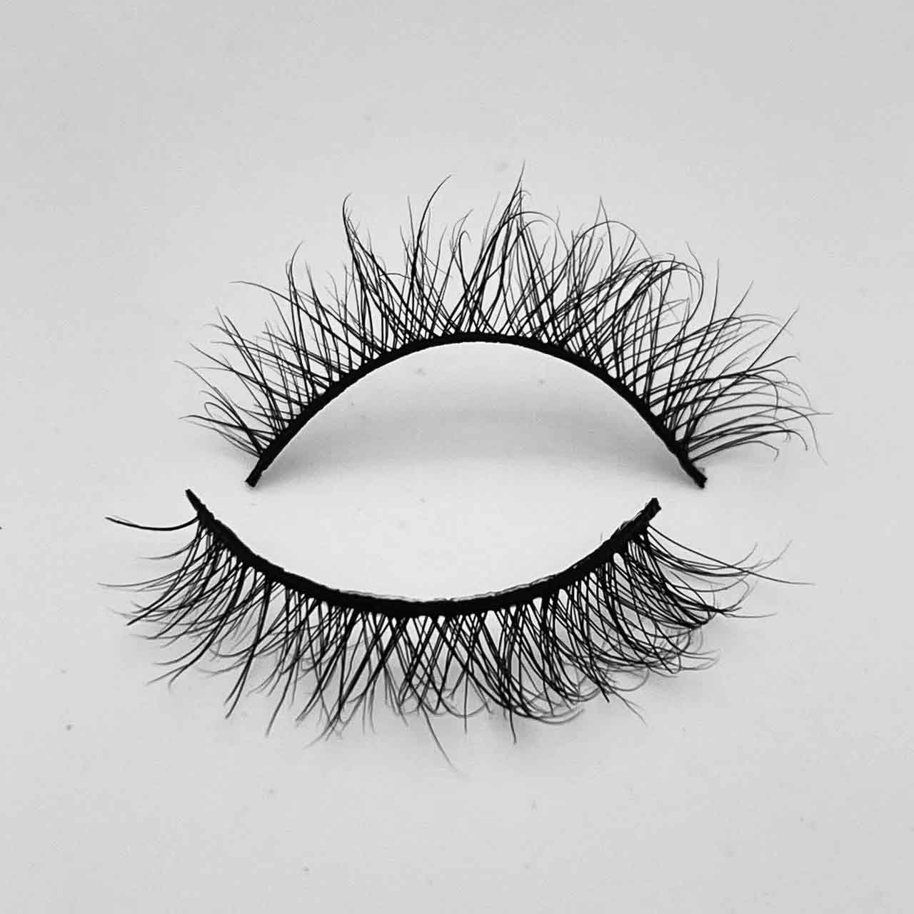 Y20 eyelash venders 10mm 12mm natural fluffy short 3d mink eyelashes with custom lash boxes for small eyes