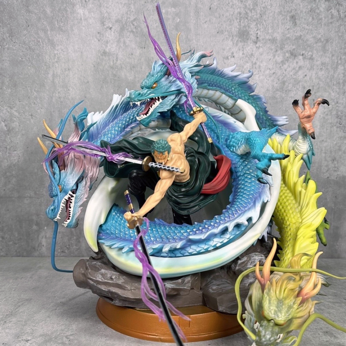 GK One Pieces Figure Three Dragons Zoro Character Resin Collection Model Zoro Anime Figure Model