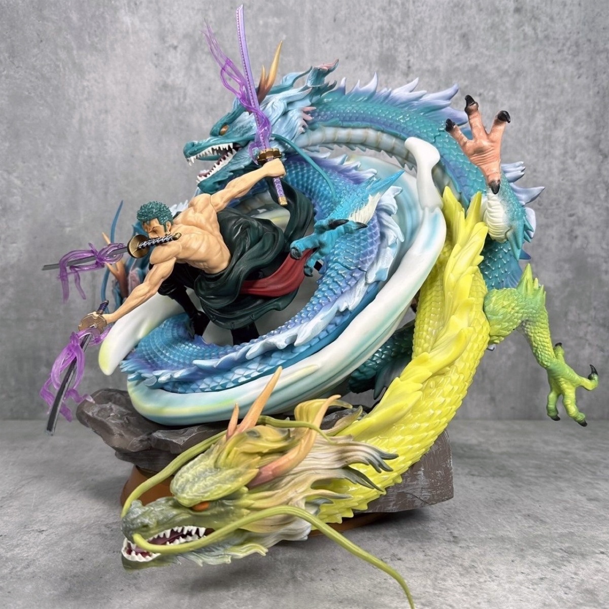 GK One Pieces Figure Three Dragons Zoro Character Resin Collection Model Zoro Anime Figure Model