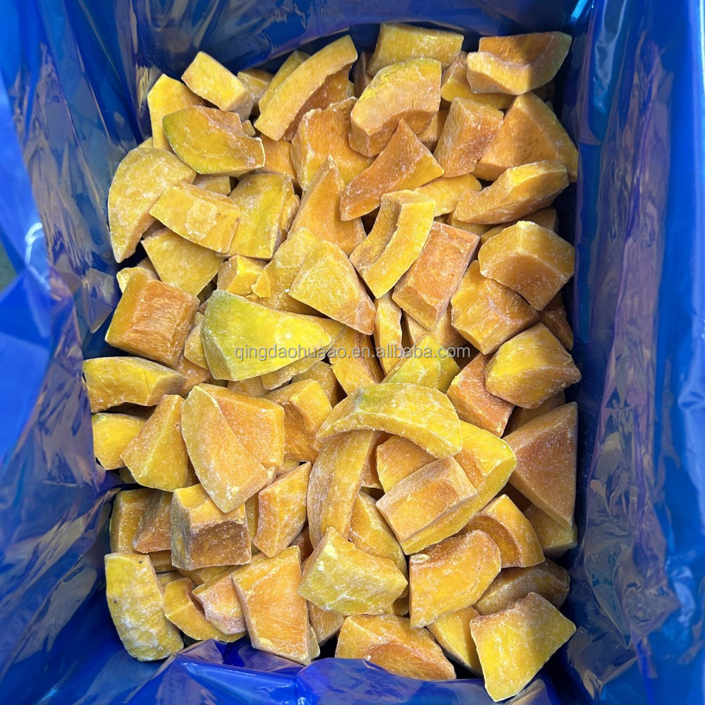 Frozen Vegetables IQF Frozen Pumpkin chunks and Pumpkin Dice