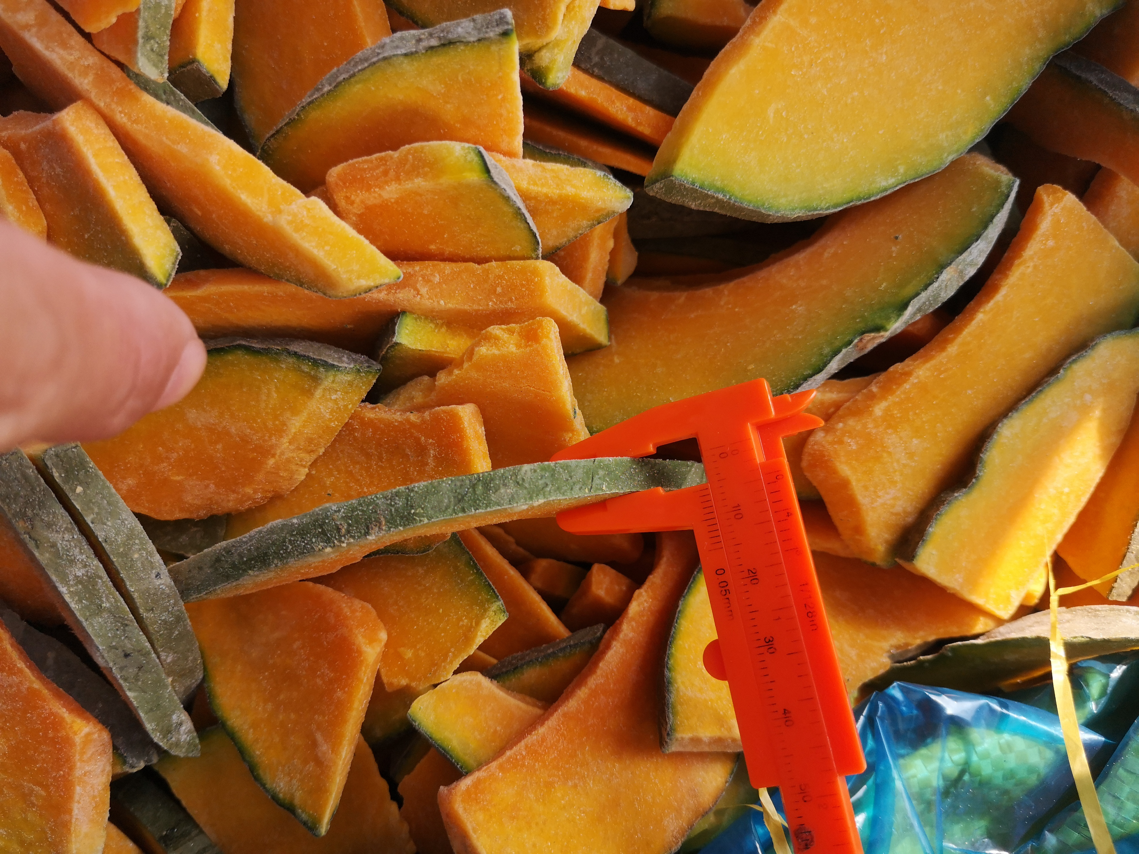 Frozen Vegetables IQF Frozen Pumpkin Slice with skin