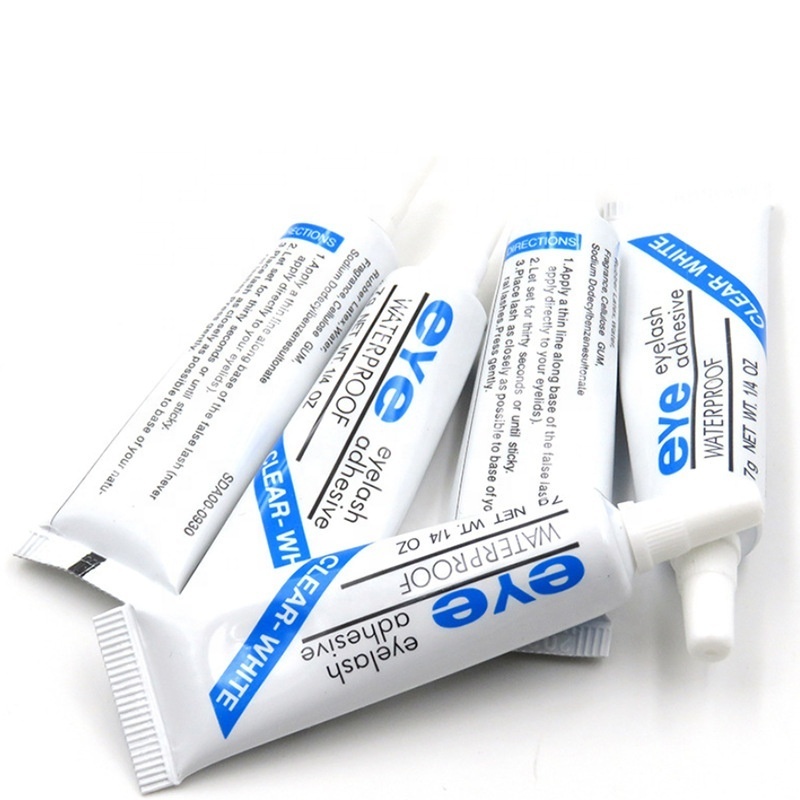 Hypoallergenic Strong Vegan Eyelash Glue 1 Second Private Label Wholesale Lash Strip Adhesive with White Tube Time Pcs