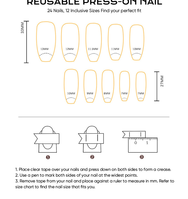 Wholesale OEM/ODM Design Nails  Artificial Fingernails full cover Set Glue Adhesive Tabs Press on Nails