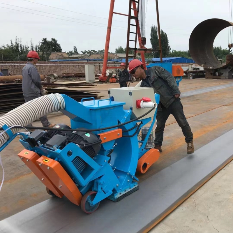 Ship Deck Rust Descaling Portable Horizontal Mobile Shot Blasting Machine