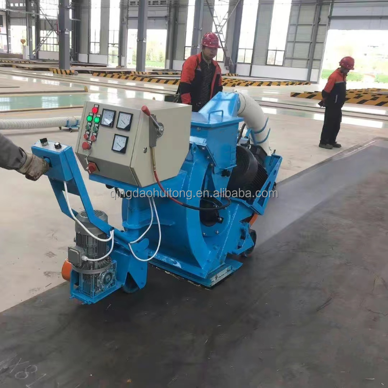 Ship Deck Rust Descaling Portable Horizontal Mobile Shot Blasting Machine