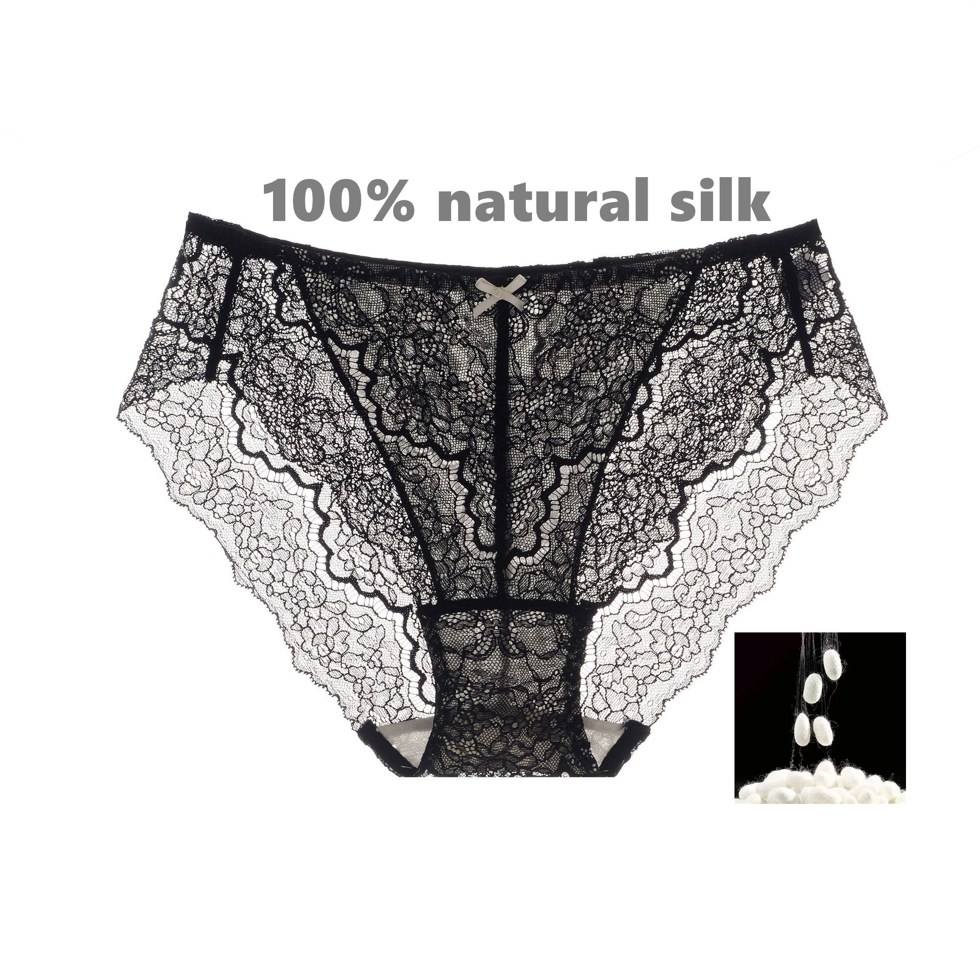 natural silk fabric women panties sexy lace underwear for lady lace floral women brief wedding women ladies underwear lingerie